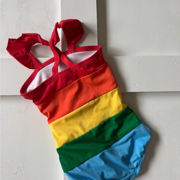 Hanna Andersson Red and Orange One Piece Swim - Picture 2 of 2